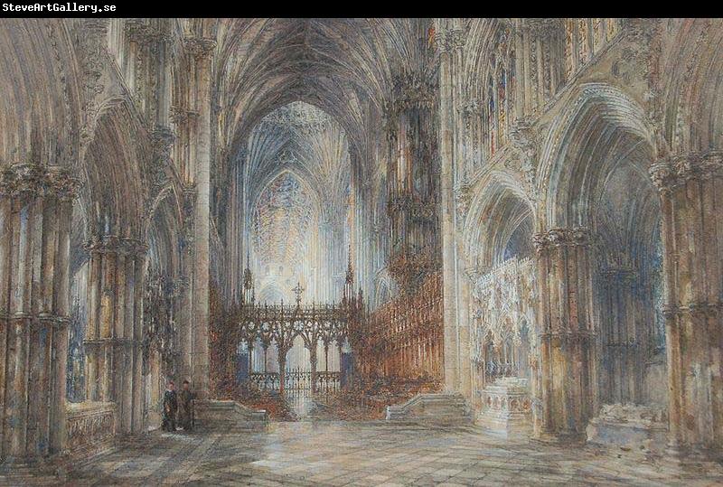 Wyke Bayliss Ely Cathedral pen and watercolour